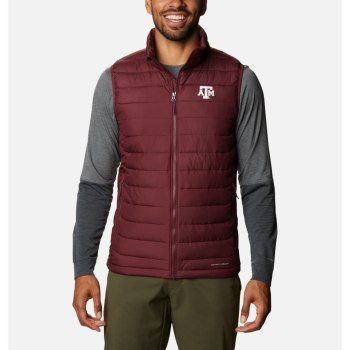 Columbia Gilet Heren, Collegiate Powder Lite - Texas A&M DiepBordeaux, 89CBPHEXK